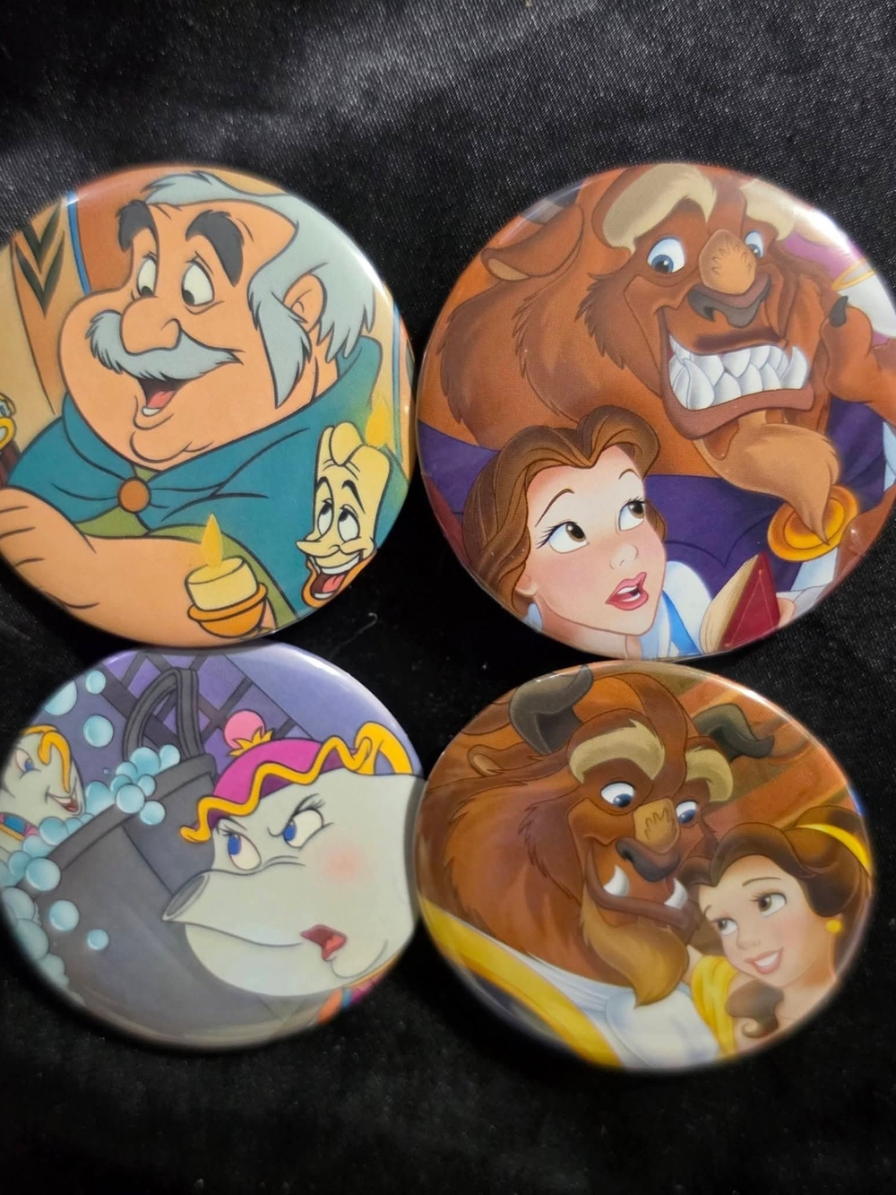 Disney Beauty and the Beast Character Pin Button Set - Multicolor